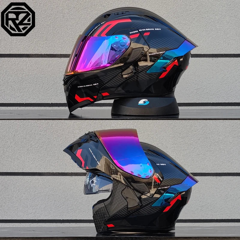 Flip Up Motorcycle Helmet Double lens full face helmet High quality DOT approved Moto cascos motociclistas capacete