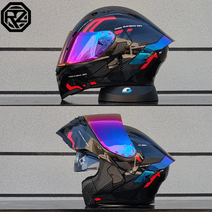 Flip Up Motorcycle Helmet Double lens full face helmet High quality DOT approved Moto cascos motociclistas capacete