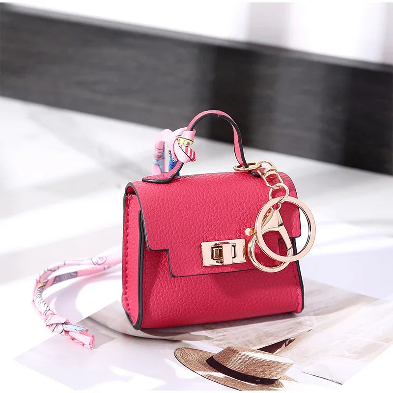 Mini Bag Pendant Small Keychain Case Bag Hanging Accessory Cute Earphone Storage Bag Pendant Keychain Bag Pendant Decoration