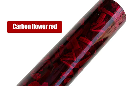 High Glossy Black Silver Red Forged Carbon Fiber Car Sticker on the Hood Adhesive Vinyl for Car Stickers Motorcycle Decal