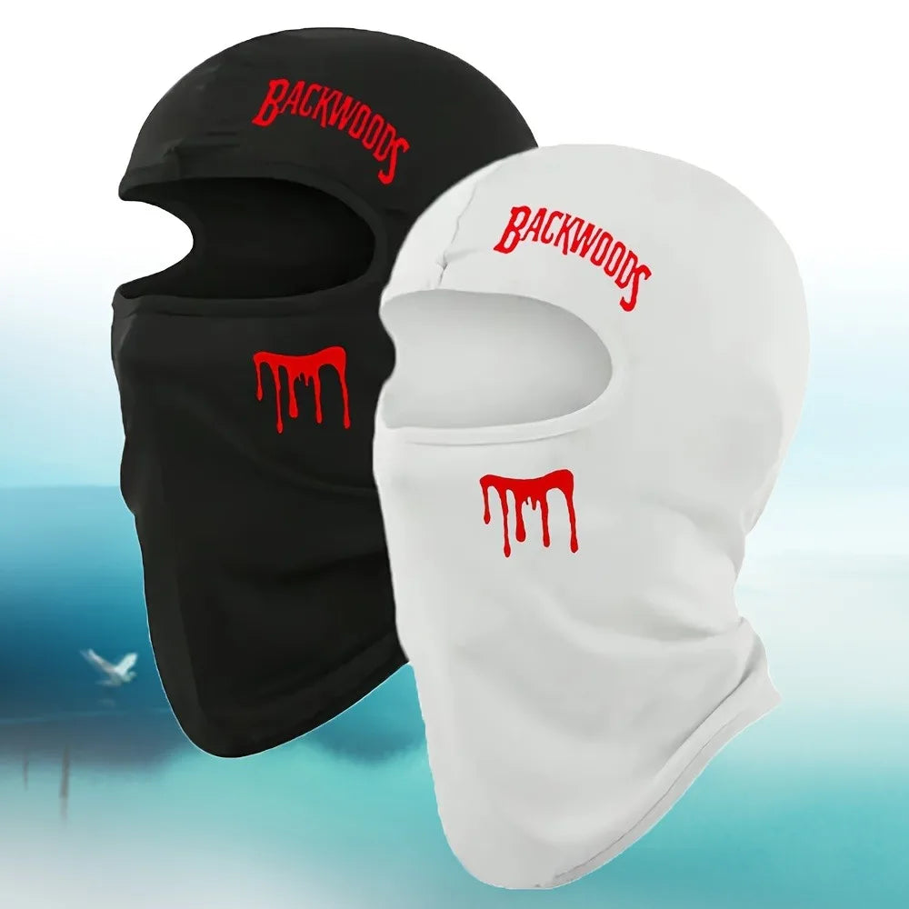 1pc/2pcs Four season universal Unisex outdoor cycling face mask, letter printed breathable elastic quick drying Masked hat