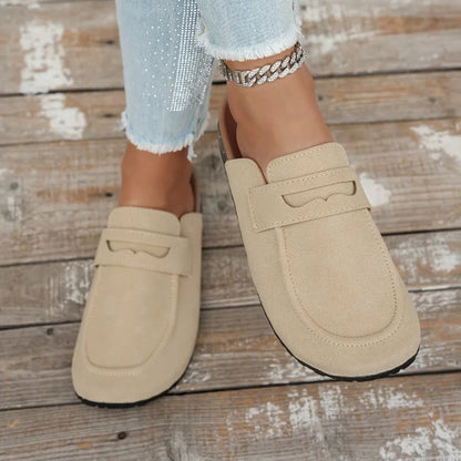 Smile Summer Fashion Women Mules Cork Clogs Slippers New Men Suede Clogs Slippers Outdoor Beach Sandals Nonslip Home Shoes Women