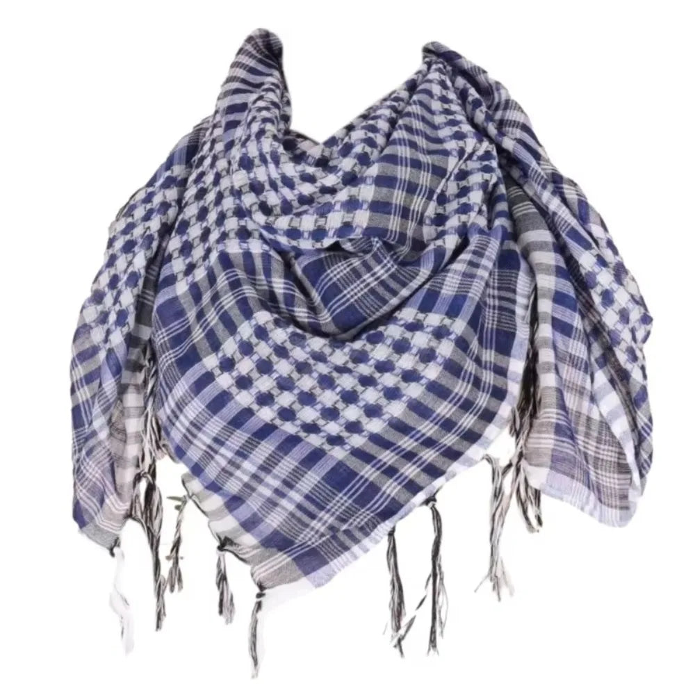 Large Arab Shemagh Headscarf with Tassel Costume Head Neck Scarf Bandana Keffiyeh for Men Women