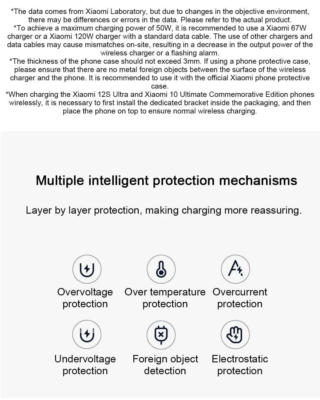 Original Xiaomi 50W Wireless Charger Pro Vertical Air Cooling Fast Charging For Xiaomi 13/12/11/10 Series For iPhone