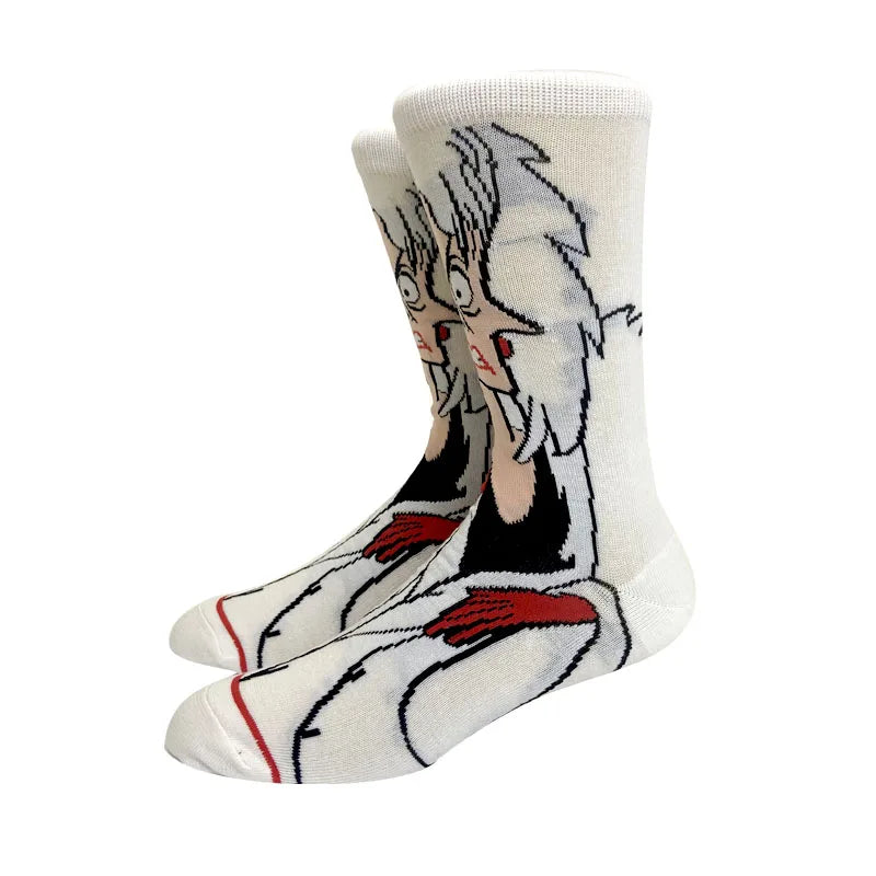 2023 New Anime Women Men Socks Long Socks Men‘s Knee-High Cosplay Sock Adult Personality Hip Hop Harajuku Long Funny Socks 36-45