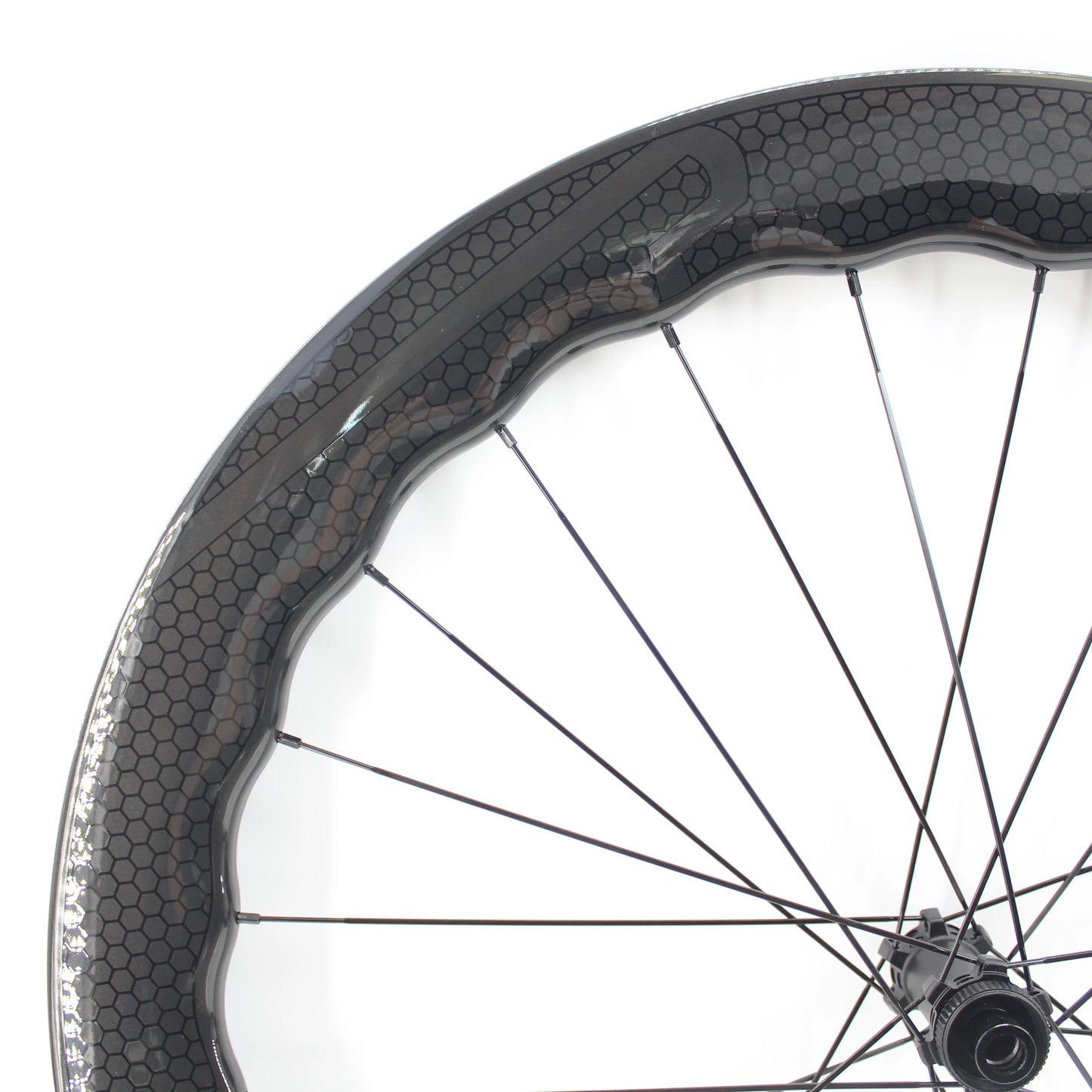New 700C 65mm wave Road Bike UD Full Carbon Fibre Bicycle Thru Axle Center lock Disc brake Wheelset clincher tubeless rims 25mm