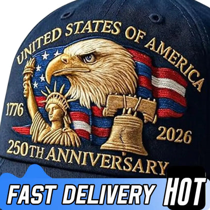 Men Women Baseball Caps US 250th Anniversary Cap Adjustable Retro Washed Patriotic Cap US 250th Anniversary Sports Trucker Hat