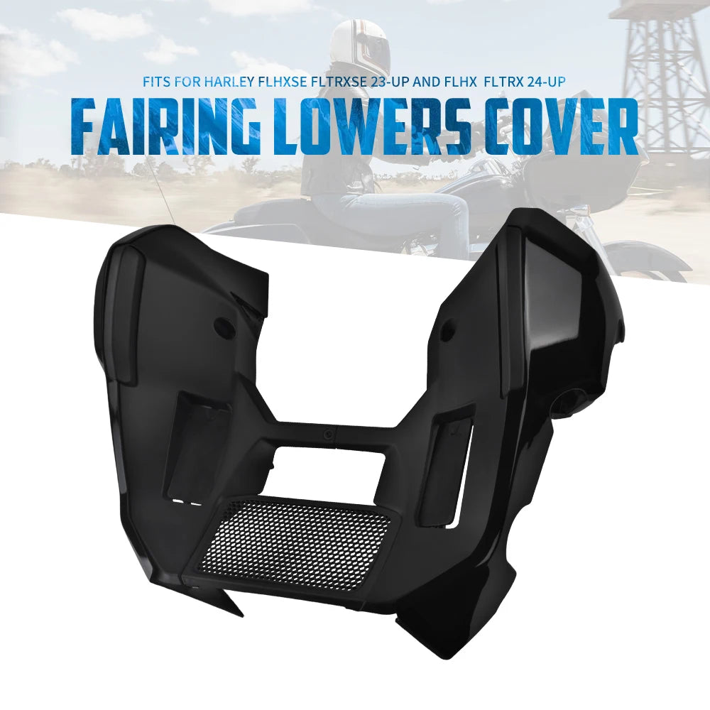 Motorcycle Lower Leg Fairing Cover Extended Chin Spoiler Kit For Harley Touring Street Road Glide 2023-Up FLHX FLTRX 2024-Up