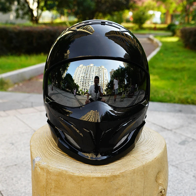 Scorpion Retro Motorcycle Helmet Removable Front Module Transparent Lens M L XL XXL Sizes Available for Motorbike Safety Gear