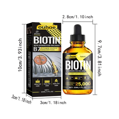 OUHOE Collagen B7 Vitamin Hair Essential Oil Moisturizes and Softens Hair, Hair Care Essential Oil Prevents Improves Hair Loss
