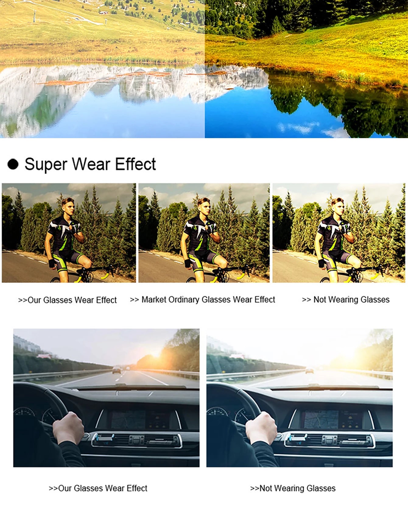 3 Pairs Polarized Fishing Sunglasses Men Camo Military Style UV400 For Cycling Riding, Running, Fishing And Driving