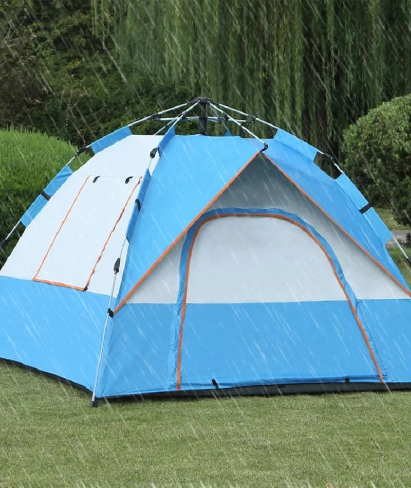 3-4 Person Automatic Camping Tent Quick Open Full-automatic Outdoor Tent Waterproof And UV Resistant Family Travel Beach Tent