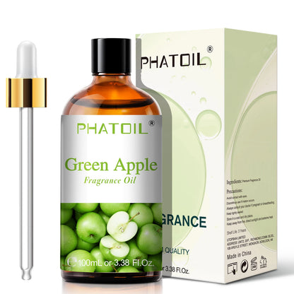 PHATOIL 100ML Coconut Peach Blueberry Mango Fragrance Oil Apple Banana Grape Lemon Aroma Oil for Oil Diffuser Soap Candle Making