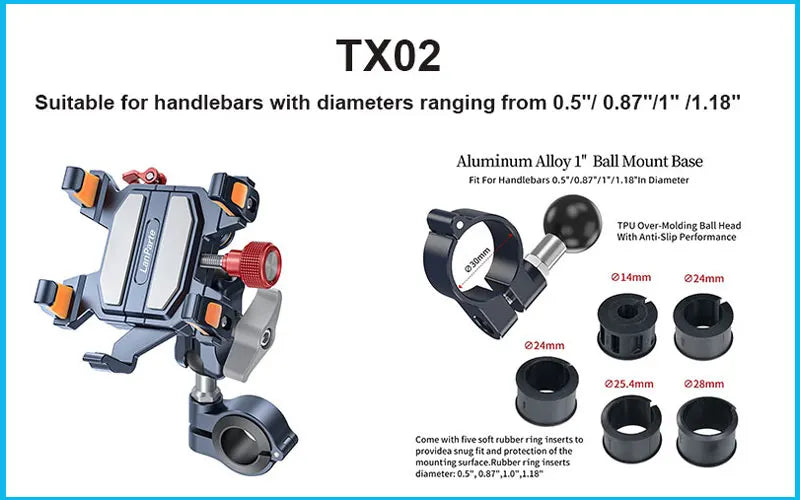 New Universal Motorcycle Phone Holder High-Quality Alloy Shock Absorption Motos Navigation Mount Motorcycle Accessories