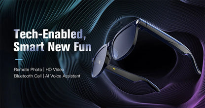 Amovan 2026 Smart Glasses AI 4K UHD 8MP 800W Camera Video Call Translation Voice Assistant Music Smart Glasses Detachable Lens