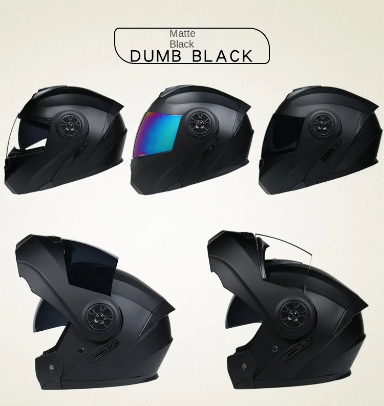 ORZ new motorcycle helmet with dual sunshades full face racing Bluetooth modular flip helmet for men and women DOT approval
