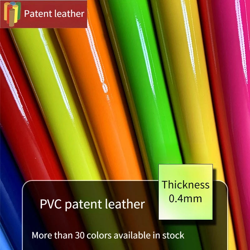 Pvc Patent Leather Fabric By The Meter for Jacket Skirt Bag Clothes Diy Sewing Cloth Waterproof Slightly Hard Wearable Glossy