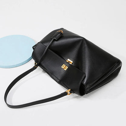 Elegant Suede Tote Bag Luxury Leather Large Capacity Shoulder Bag Minimalist Fashion Commute Handbag Soft Casual Shopping Bag