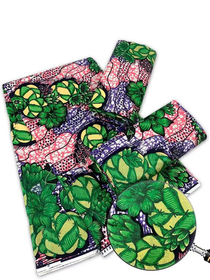New African Wax Print Fabric Ankara Kitenge Pagne Loincloth Batik Wholesale Golden Glitter Grand 100Cotton Material For Sew 6yar