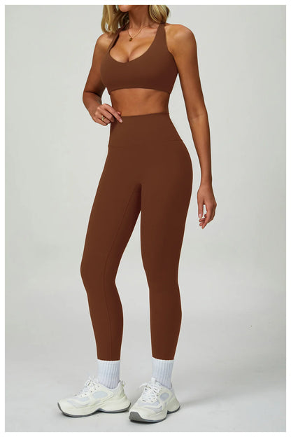 3PCS Yoga Sets Workout Set Women 2 Pieces Gym Suits High Waist Leggings Sport Bra Outfits Long Sleeve Fitness Running Sportswear