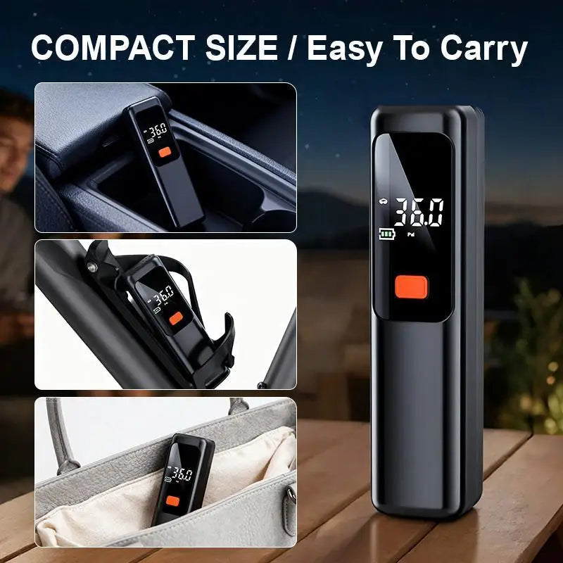 Wireless Portable 150PSI Tire Inflator Electric Air Pump Rechargeable Digital Pressure Gauge Auto Shutoff LED Light for Car Bike