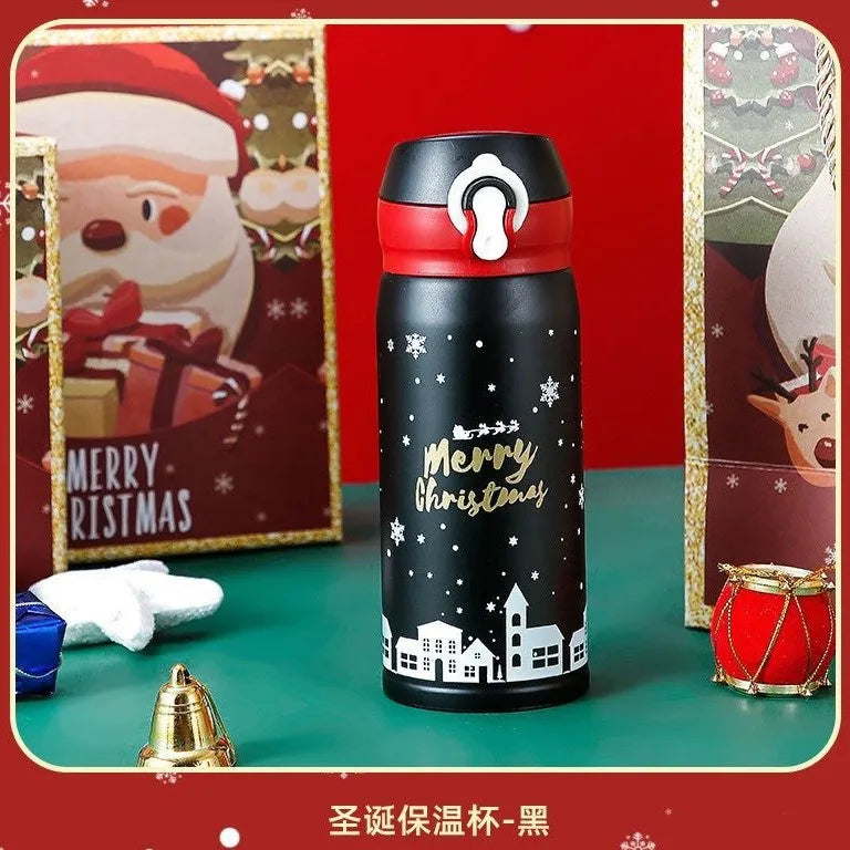Hot 304 Stainless Steel Christmas and New Year Gift Bouncing Insulated Cup, Creative Water Cup, Internet Famous Minimalist Cup L