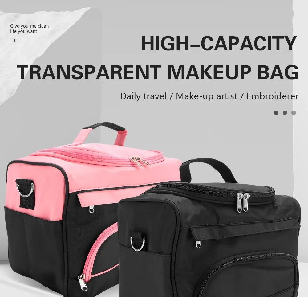 Professional Makeup Bag Salon Nail Tattoo Tool Storage Case Beauty Cosmetic Organizer Portable Hairstylist Travel Bag