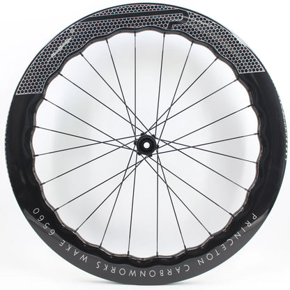 New 700C 65mm wave Road Bike UD Full Carbon Fibre Bicycle Thru Axle Center lock Disc brake Wheelset clincher tubeless rims 25mm