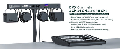 Yiflamefly 60W RGBW LED Par Lights With Bag&Bracket Combination Bracket Lights DMX Stage Light For Church Wedding Birthday Party