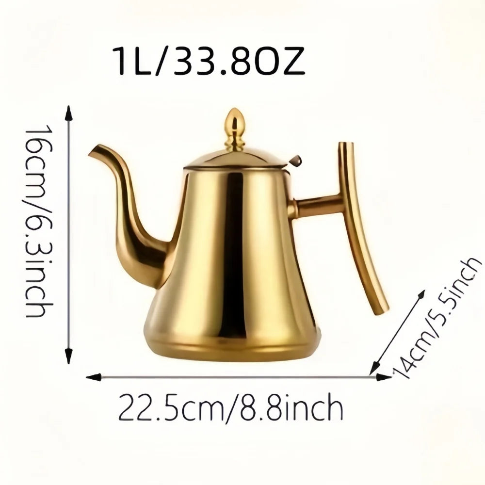 Coffee Pot Set with Filter - 1L/1.5L/2L Capacities Heat Resistant Tea Kettle for Restaurant  teapot Home Use -