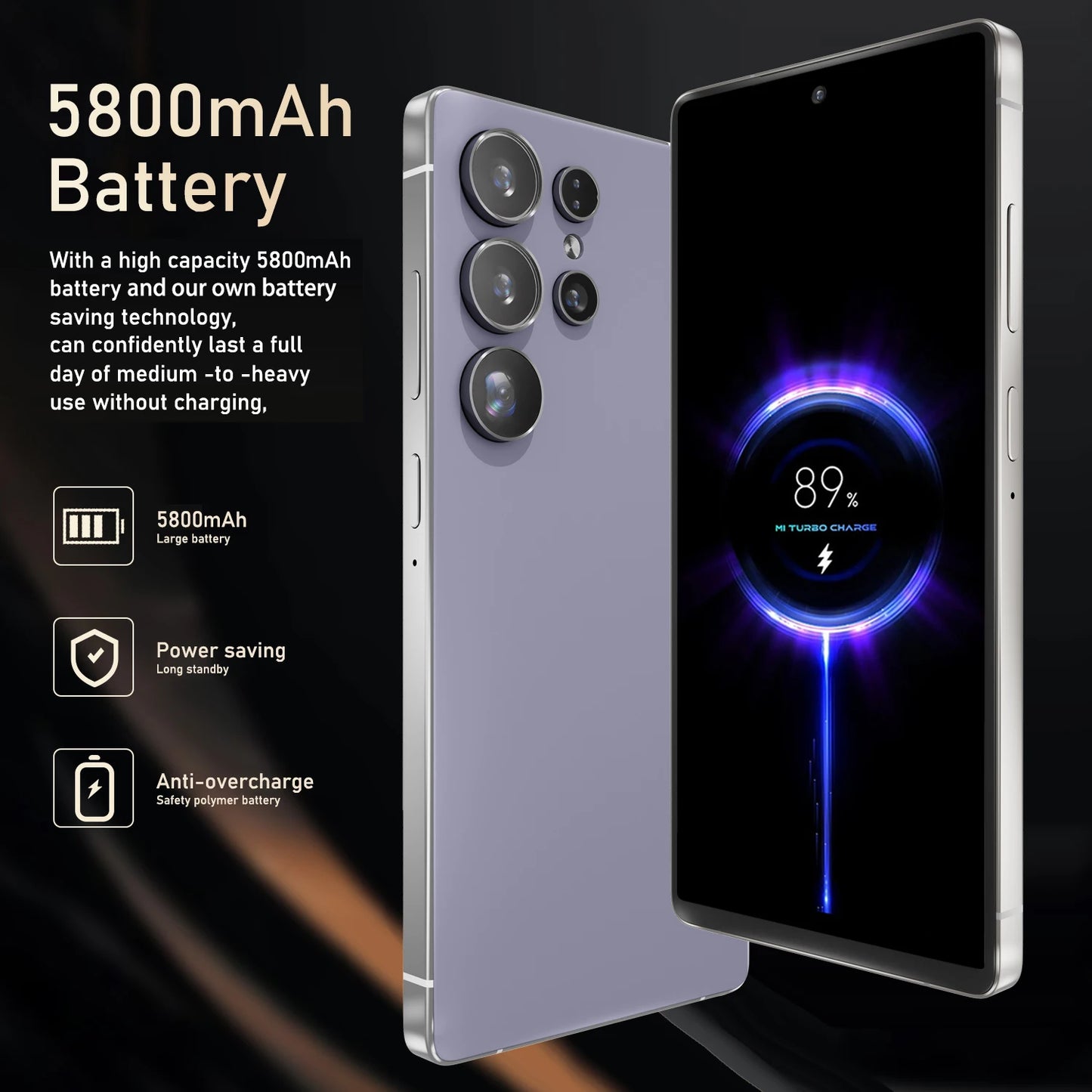 FUFFI Global Vision S26 Pro Smartphone Android 8GB RAM 512GB ROM 6.8 Inch Phone 1920x1080HD 24MP+48MP 5G Network Mobile Phones