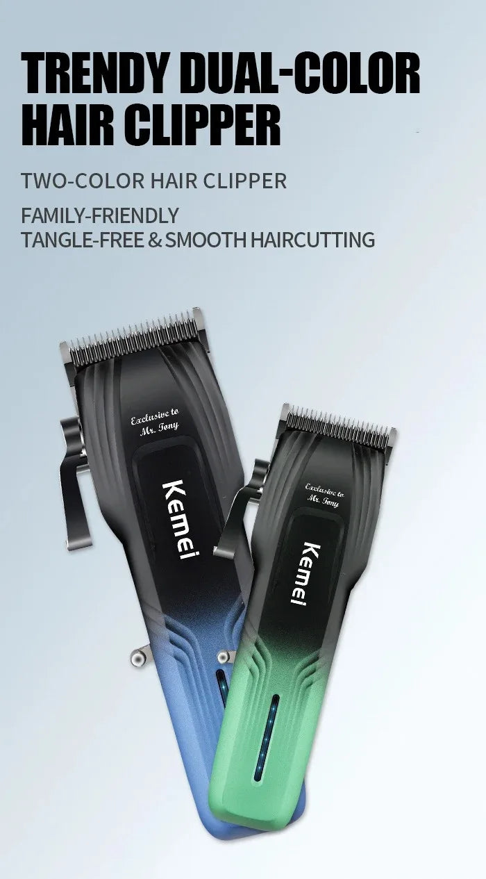 Kemei KM-1797 Powerful Cordless Hair Clipper Electric Professional Barber Hair Trimmer Beard Haircutting Machine Rechargeable