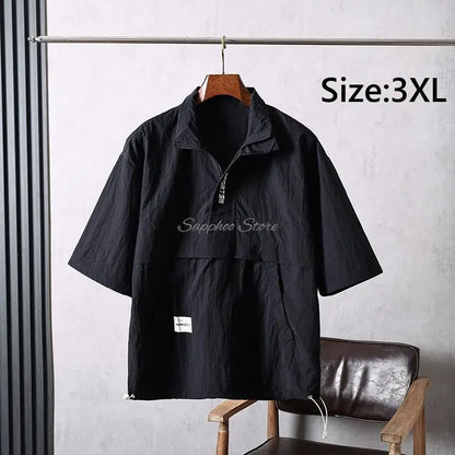 M/L/XL/2XL/3XL Pet Groomer Lapel Work Clothes Unisex Summer Salon Hairdressers Wrap Short Sleeves Barber Shop Gown Uniform