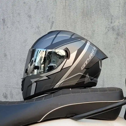 Motorcycle Helmet  four seasons LVS  Professional racing dual lens safety helmet motorcycle full face protector, approved by DOT