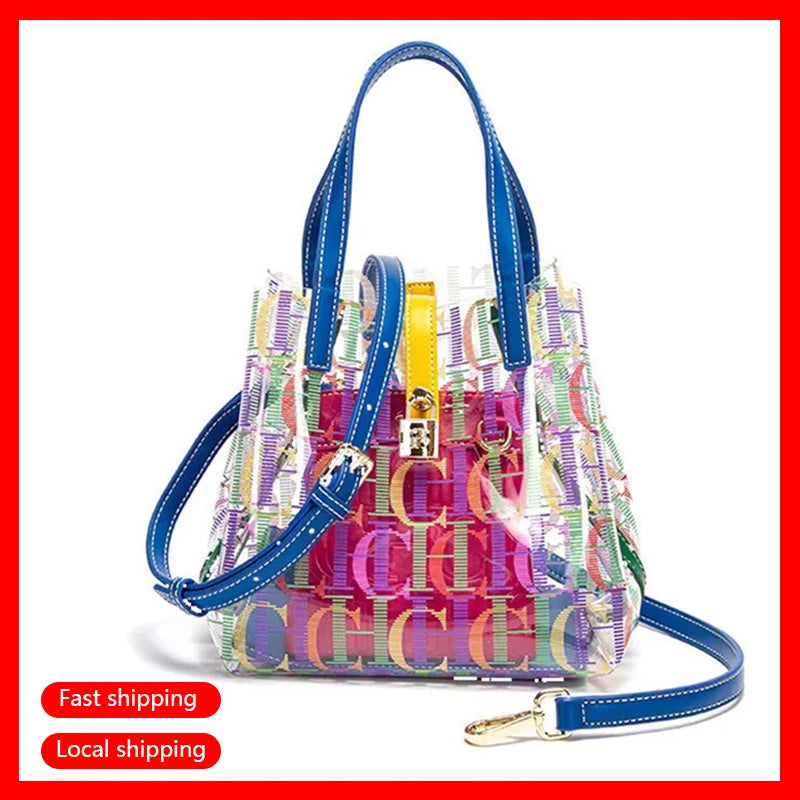 CH Women's Bucket Bag High Quality Sense Fashion Large Capacity Ladies Handba Beach Holiday Mother Bag Casual Versatile Premium