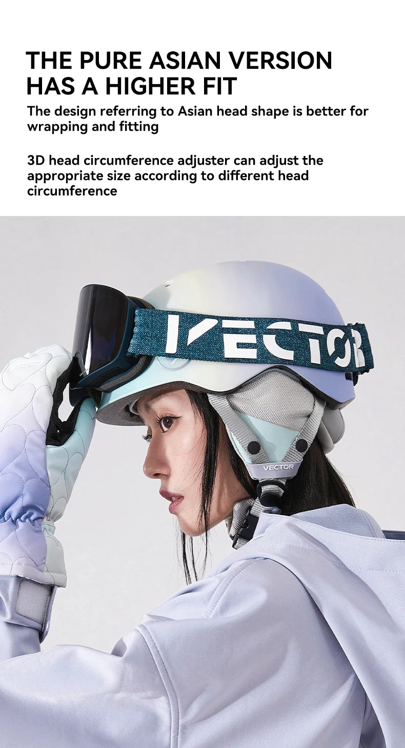 VECTOR Ski Helmet Safety Integrally-Molded Snowboard Helmet Motorcycle RemovableSkiing Snow Husband Men Women Child Kids