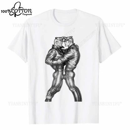 D LGBT GAY SCHWUL TOM OF FINLAND Casual pride cotton t shirt SAILOR MATROSE COPS KING Men Unisex tshirt Streetwear T-SHIRT