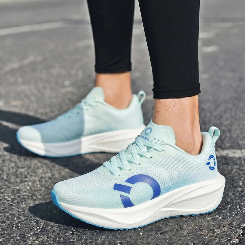 Men's Running Shoes Breathable Mesh Jogging Non-Slip Outdoor Couple Trainer Race Sneakers Luxury Shoes Off-road Shoes Cushioning