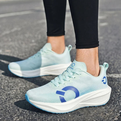 Men's Running Shoes Breathable Mesh Jogging Non-Slip Outdoor Couple Trainer Race Sneakers Luxury Shoes Off-road Shoes Cushioning