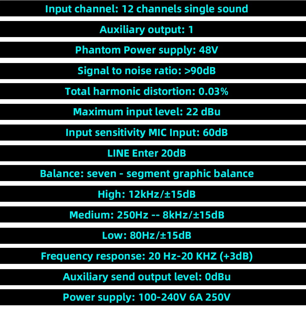TKLBLS L12 mixer Professional 12 channel USB DJ PC 99 DSP effect  Bluetooth 48V party performance