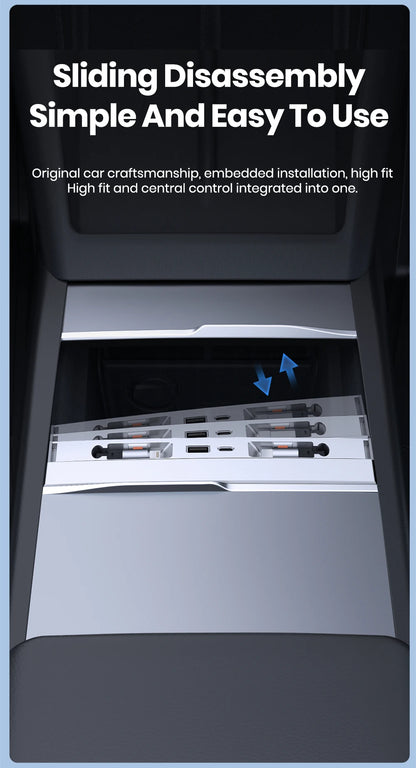 YZ For Tesla Model 3 Y Highland Juniper  Docking Station Fast Charger Intelligent Expansion Dock Central Control Charging Shunt