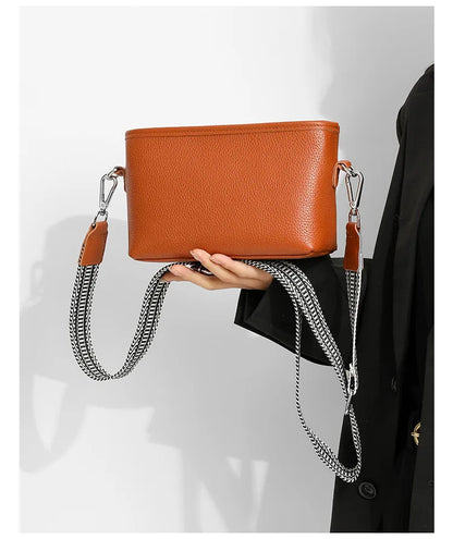 100% Genuine Leather Shoulder Bag for Women Solid Purse Luxury Cowhide Crossbody Bags Female Fashion Handbag Hobos Tote Bag