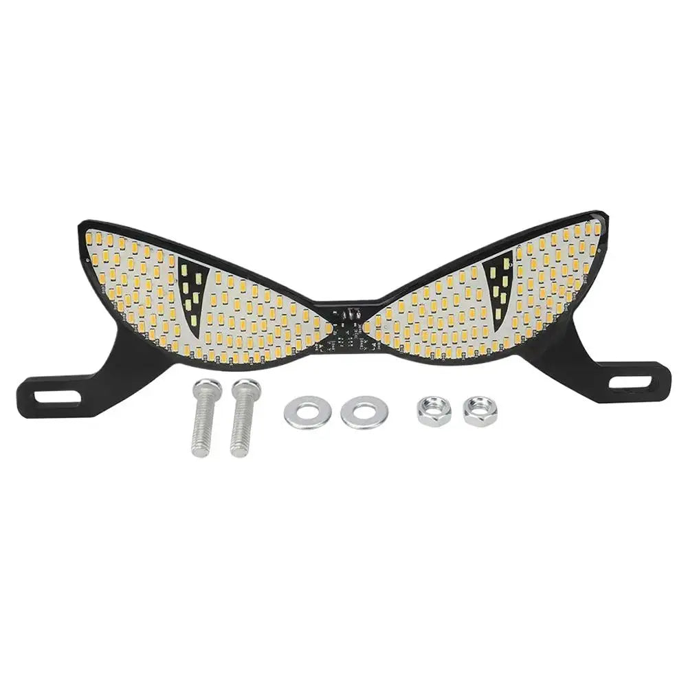 Motorcycle LED License Plate Decorative Lights Snake Eye Rear Tail Light Strobe Flashing Electric Motorcycle Modified Accessory