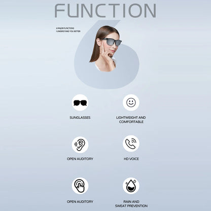 AI Intelligent Translation Glasses Smart Bluetooth-Compatible 5.4 Glasses with Microphone Speakers Wireless Headphones