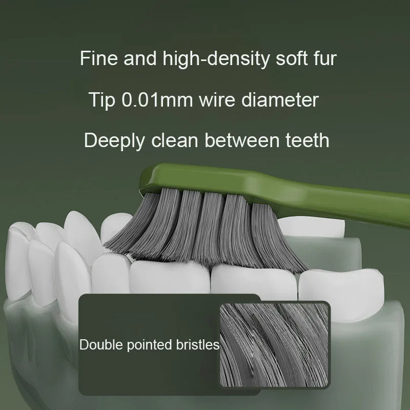 6 PC New Forest Series Soft Adult Toothbrush Gift Box With Wide Head Family Set Light Luxury High-end Toothbrush Teeth Cleaning