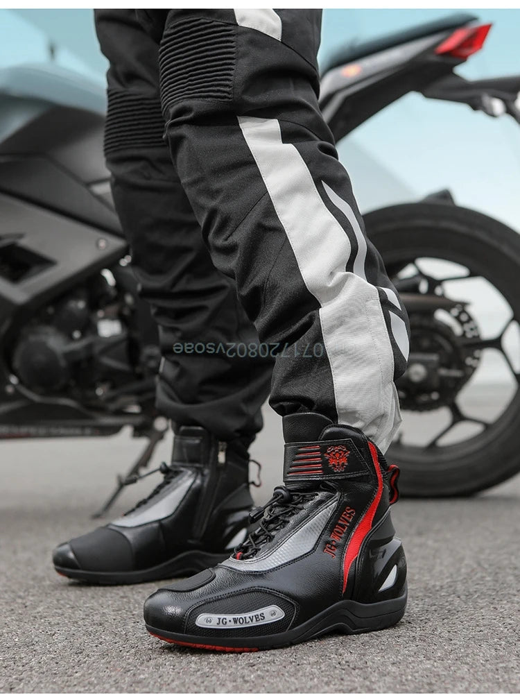 Boots For Motorcyclist Man Women Waterproof Enduro Motorcycle Boots Motorcycle Shoes Moto Hombre Anti-Fall Riding Short Boots