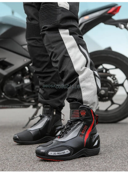 Boots For Motorcyclist Man Women Waterproof Enduro Motorcycle Boots Motorcycle Shoes Moto Hombre Anti-Fall Riding Short Boots