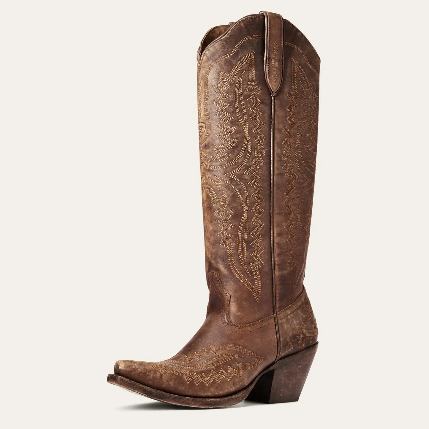 Women Western Cowboy Style Boots Pointed Thick High Heels Knee Length Embroidered Boot Autumn Block Heel Retro Casual Shoes