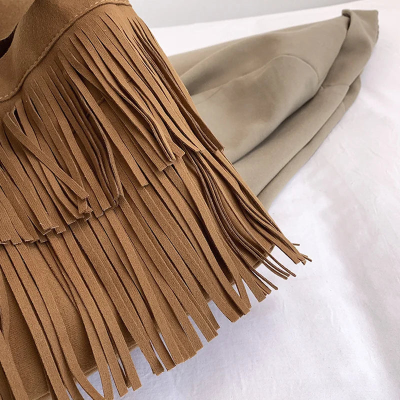 Suede Tassel High Quality Faux Shoulder Bags Fashion Large Capacity Sense of Luxury Popularity Women's Tote Bags Casual New