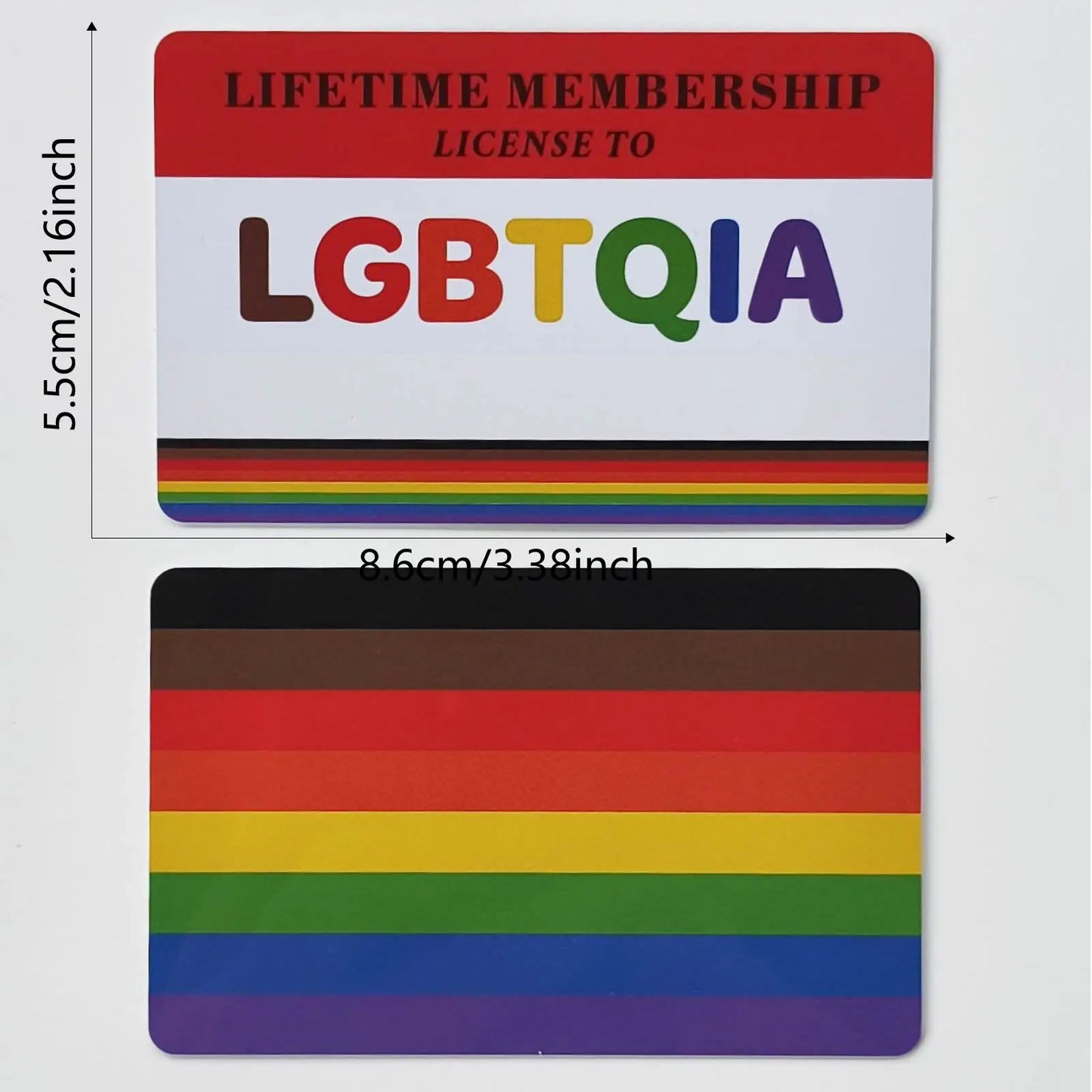 Writable LGBTQIA Identity Card LGBT Pride Cards Lifetime Membership Card perfect rainbow community gift